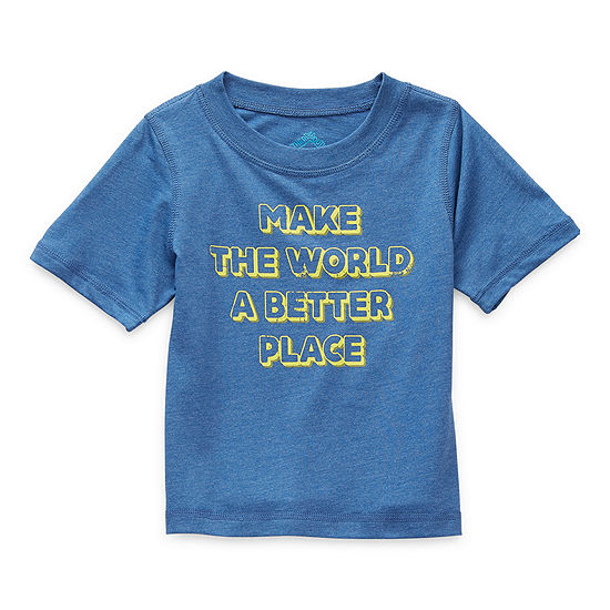 Thereabouts Toddler Boys Adaptive Crew Neck Short Sleeve Graphic T-Shirt