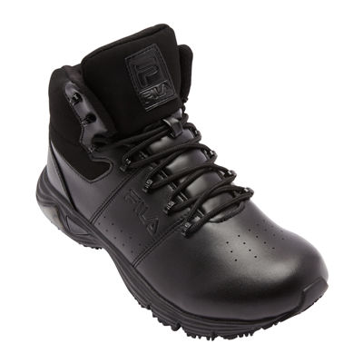 black slip resistant work boots