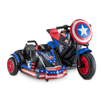 captain america power wheels with sidecar