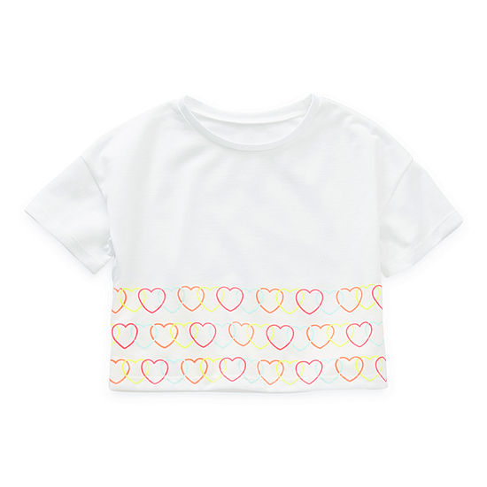 Okie Dokie Toddler Girls Round Neck Short Sleeve Graphic T-Shirt