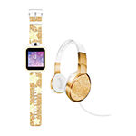 Itouch Playzoom Unisex Gold Tone Smart Watch with Headphones Set A0098wh-51-H27