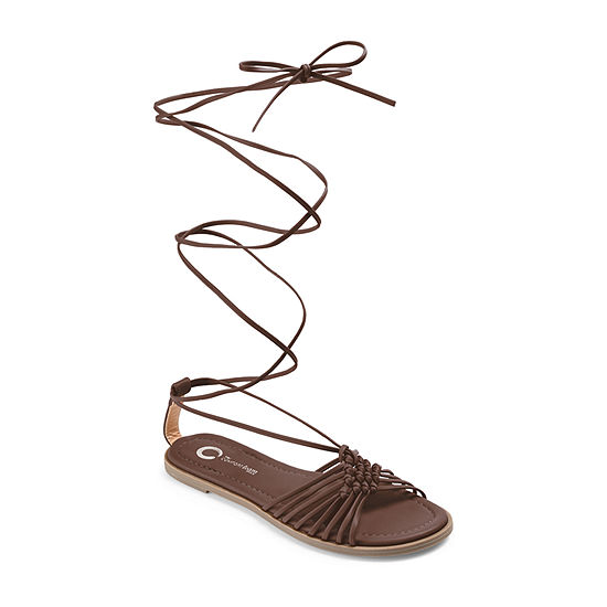 Journee Collection Womens Jess Strap Sandals