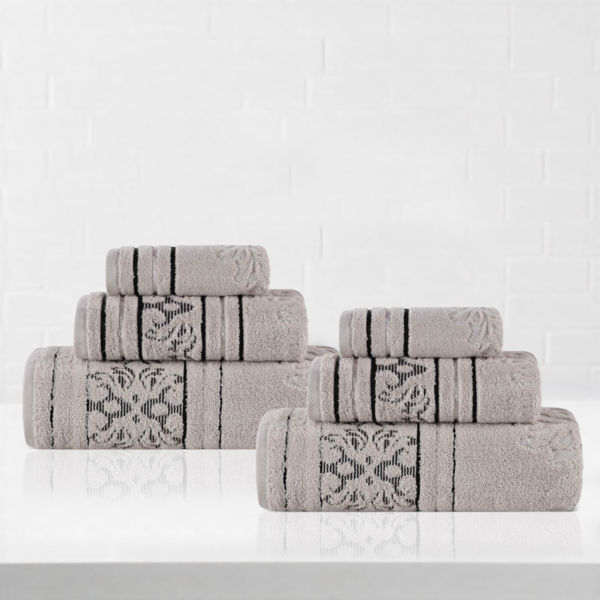 SUPERIOR® Sadie Zero Twist Jacquard Cotton 6-pc. Quick Dry Bath Towel Set