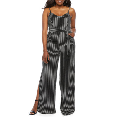 jcpenney striped jumpsuit