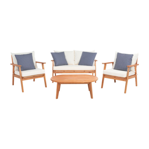 Safavieh Deacon 4-pc. Conversation Set Cushioned