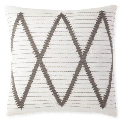 Bellina Square Decorative Pillow Color White Jcpenney