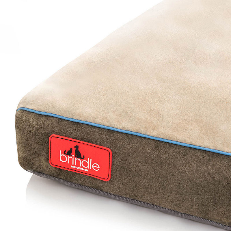 Brindle Soft Memory Foam Dog Bed with Removable Washable Cover