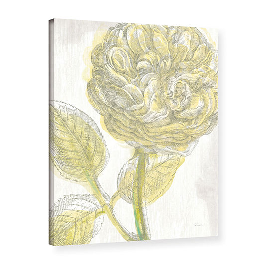 Brushstone Belle Fleur Yellow III Crop Gallery Wrapped Canvas Wall Art