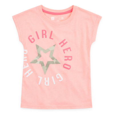 Xersion Girls Crew Neck Short Sleeve Graphic T-Shirt-Toddler - JCPenney