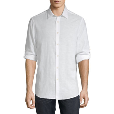 Axist Mens Long Sleeve Button-Down Shirt, Color: Bright White - JCPenney