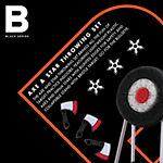 Black Series Axe Throwing Target Set, 3 Throwing Axes and Bristle Target