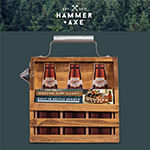 Hammer Axe Bottle Caddy Wood With Opener Beer Caddy