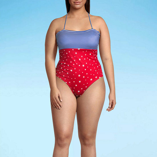 Outdoor Oasis Womens Star One Piece Swimsuit Plus