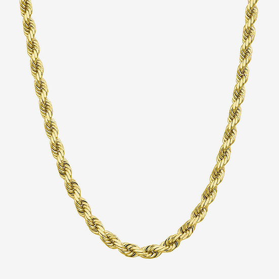 10K Gold Solid Rope Chain Necklace