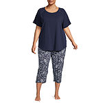 Liz Claiborne Womens Plus 3-pc. Short and Capri Pajama Set