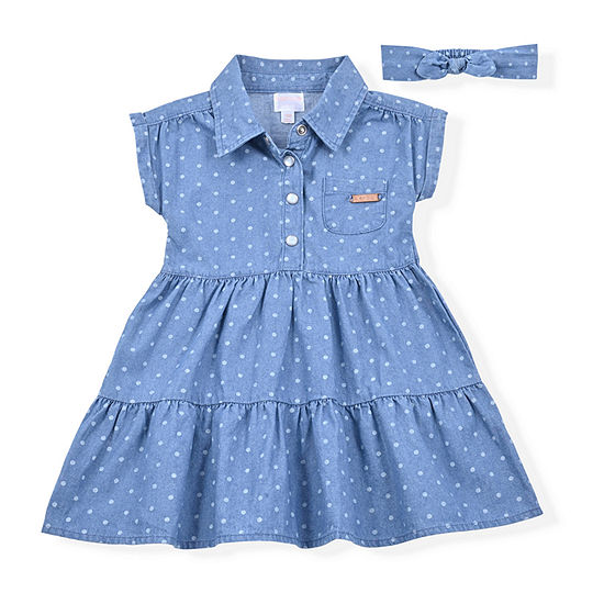 Kensie Toddler Girls Short Sleeve Shirt Dress