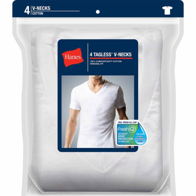 hanes tagless v neck undershirt