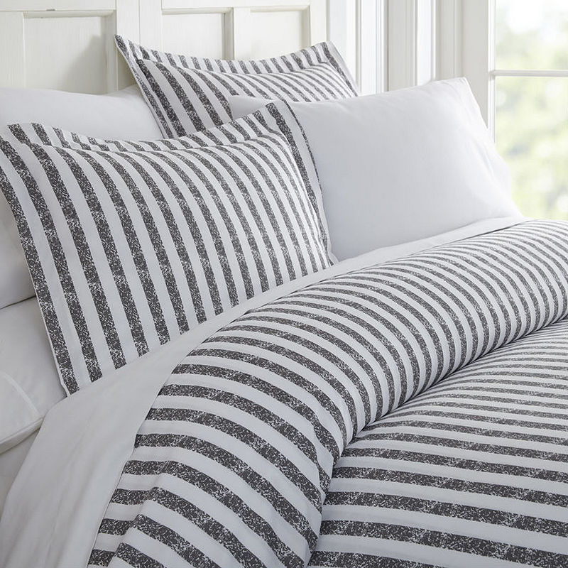 Home Collection Premium Ultra Soft 3 Piece Puffed Rugged Stripes Duvet Cover Set Bedding