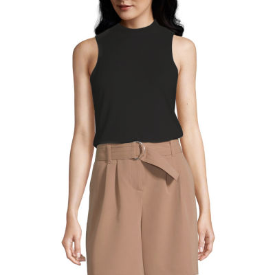 mock neck sleeveless tank