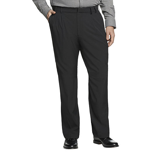 Van Heusen - Big and Tall Regular Fit Pleated Pant, Color: Black - JCPenney