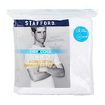 Stafford Dry + Cool Mens 4 Pack Short Sleeve Crew Neck Moisture Wicking T-Shirt-Extra Tall
