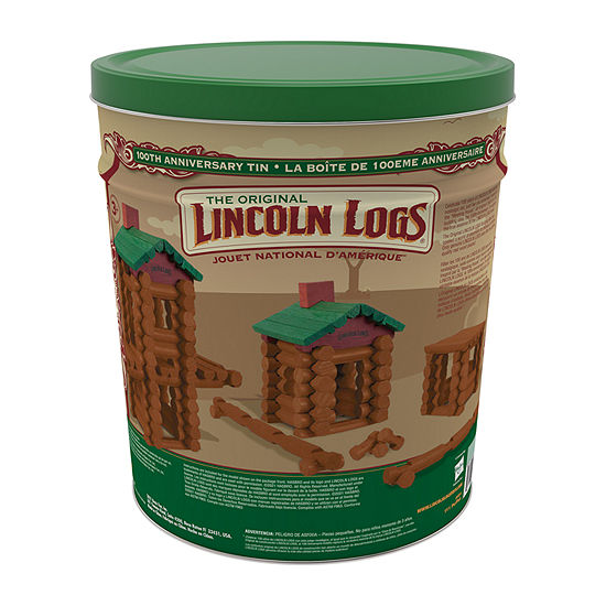 Lincoln Logs 100th Anniversary Tin 111 Pieces