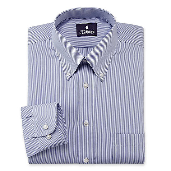 Stafford® Travel Performance Pinpoint Oxford Dress Shirt-JCPenney