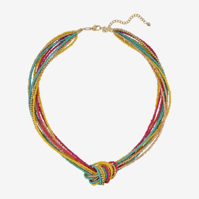 Mixit Knot 19 Inch Beaded Necklace