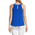 by&by Juniors Womens Round Neck Sleeveless Tank Top