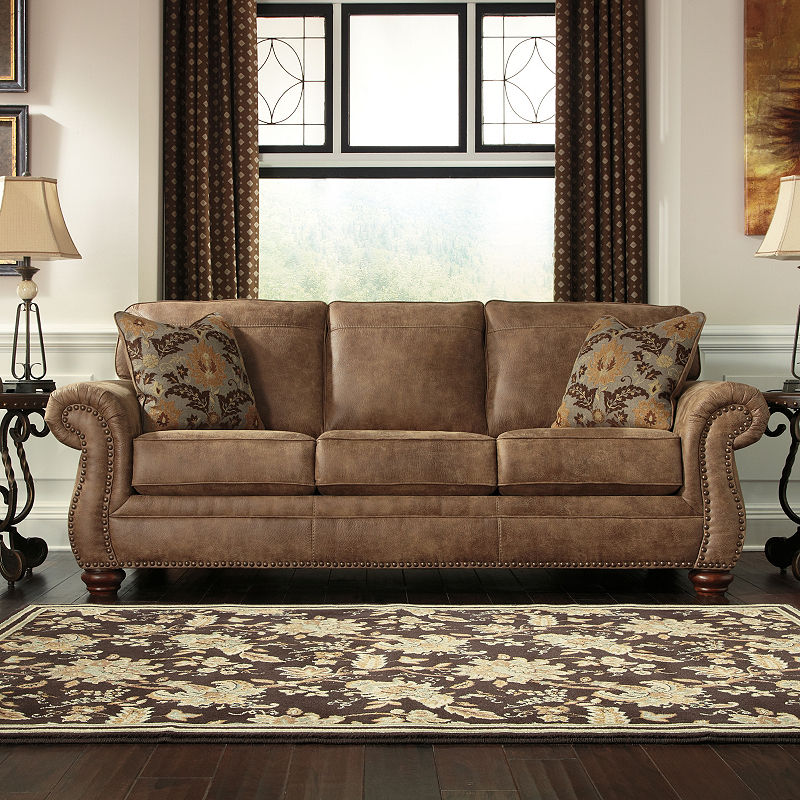 Signature Design By Ashley Kennesaw Queen Sofa Sleeper, Brown