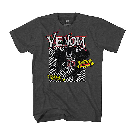 Big & Tall Mens Marvel Venom Optical Short Sleeve Graphic T-Shirt