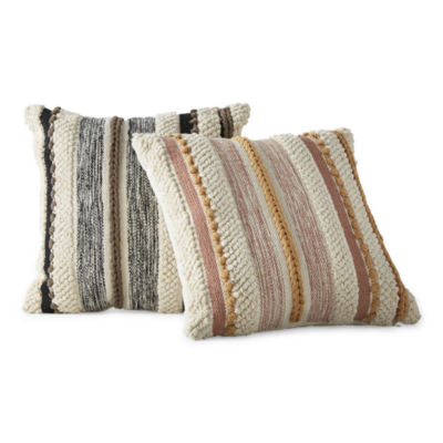 Linden Street Nubby Stripe Square Throw Pillow JCPenney