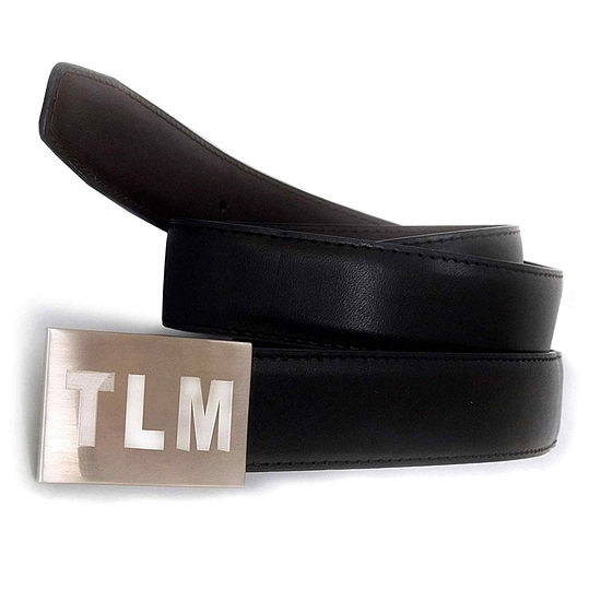 Black to Brown Reversible Belt with Engravable Buckle