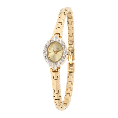 womens gold watch with diamonds