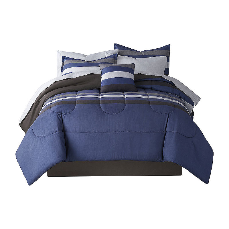 Home Expressions Fred Solid Complete Bedding Set With Sheets