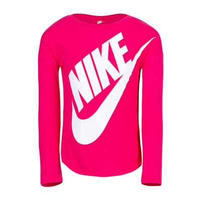 girls pink nike shirt