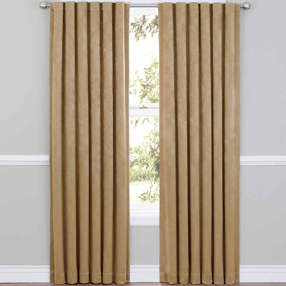 Eclipse Ella Back Tab Thermal Blackout Curtain Panel, Cafe