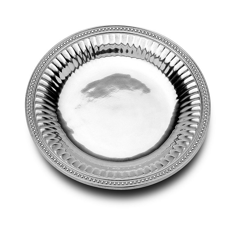 Wilton Armetale Flutes And Pearls Serving Tray, Silver