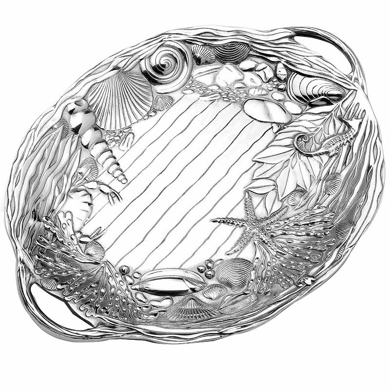 Wilton Armetale Sea Life Serving Tray, Silver