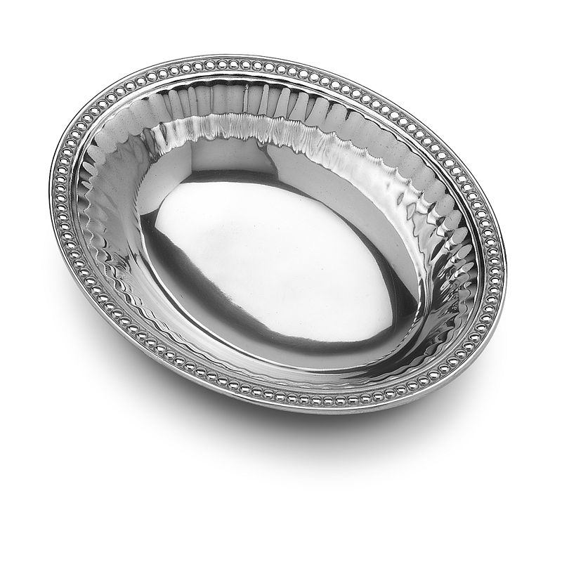 Wilton Armetale Flutes And Pearls Serving Bowl, Silver