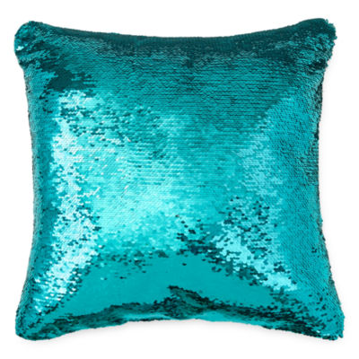 JCPenney Home Mermaid Square Sequins Decorative Pillow - JCPenney