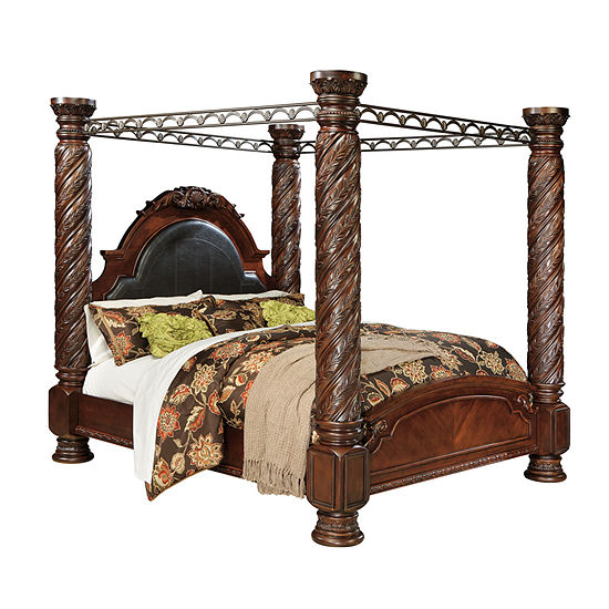 Signature Design By Ashley North Shore Canopy Bed Color Dark