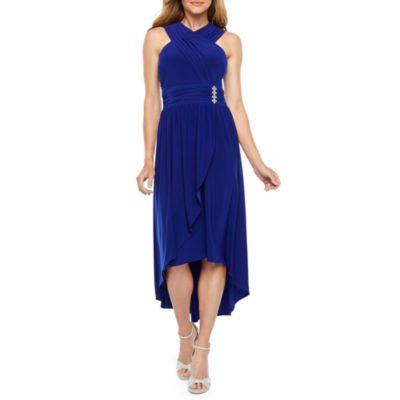 scarlett sleeveless high low evening gown