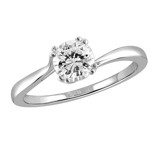 Womens 1 1/2 CT. T.W. White Cubic Zirconia Sterling Silver Promise Ring