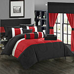 Chic Home Mackenzie 20-pc. Midweight Embroidered Comforter Set