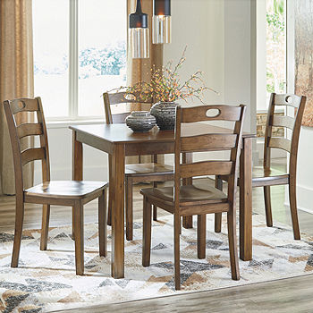 Signature Design By Ashley Hazelteen 5 Piece Square Table Dining Set Color Medium Brown Jcpenney