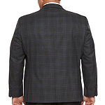 Shaquille O'Neal XLG Mens Plaid Stretch Classic Fit Sport Coat - Big and Tall