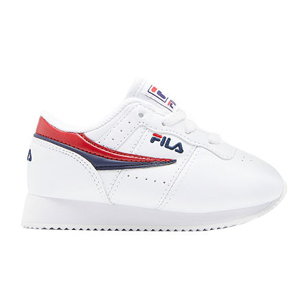  Fila Machu Toddler Unisex Sneakers, 10 Medium, White