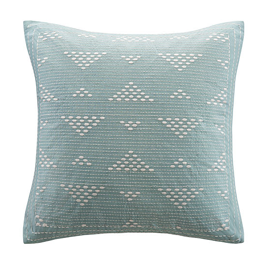 INK+IVY Cario Square Embroidered Decorative Pillow