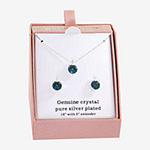 Sparkle Allure 2-pc. Crystal Pure Silver Over Brass Round Jewelry Set